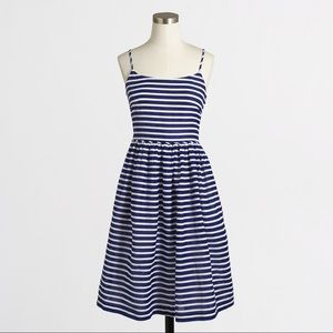 J Crew Navy White Striped Dress Size 4